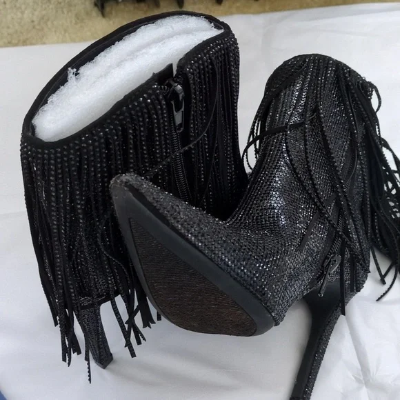 ❌Last Chance Indigo Sahoj Western Fringe Ankle Boots - Picture 4 of 5